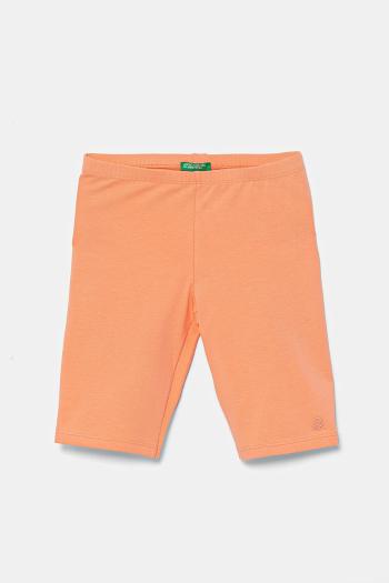 Detské krátke nohavice United Colors of Benetton oranžová farba, jednofarebné, 3MT1C901D