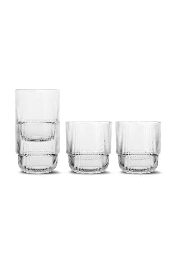 Sada pohárov Sagaform Blanka 400 ml 4-pak priehľadná farba