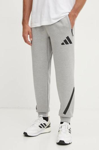 Tepláky adidas ZNE šedá farba, melanžové, JF2446