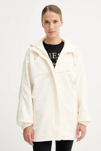 Bunda Guess PEONY béžová farba, prechodná, oversize, V5YQ05 KBSL2