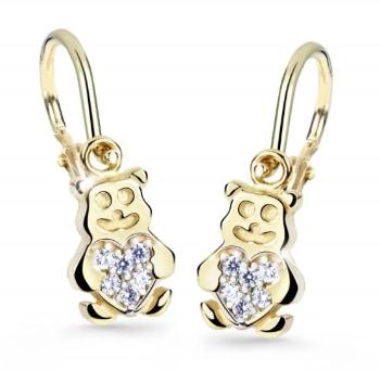 Cutie Diamonds Detské zlaté náušnice Medvedíky s briliantmi DC2751-10-10-X-1