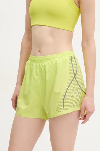Šortky adidas by Stella McCartney dámske, zelená farba, s potlačou, stredne vysoký pás, JI8054