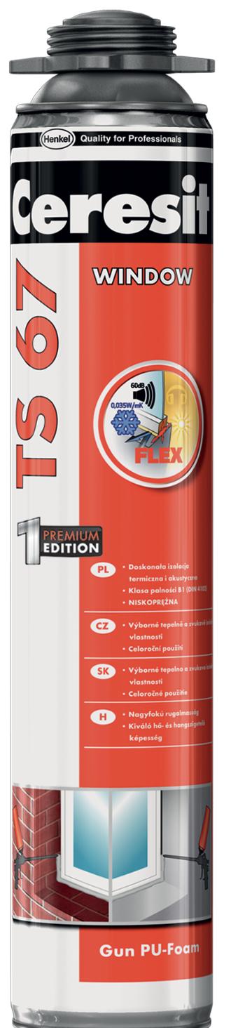 CERESIT TS 67 WINDOWS/FLEX - Pena na montáž okien a dverí 750 ml