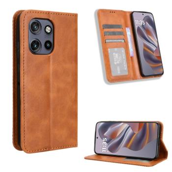 BUSINESS Peňaženkový kryt pre Motorola Edge 50 Neo / ThinkPhone 25 hnedý