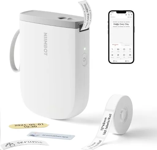 Niimbot D11-H Smart 1AA57281601, štítkovač, biely + role etikiet