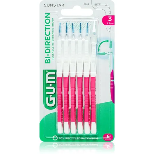 G.U.M Bi Direction medzizubné kefky 6 ks