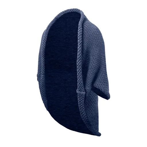 Bontis Pletený kardigán s variabilnou dĺžkou - Džínsový melír | uni