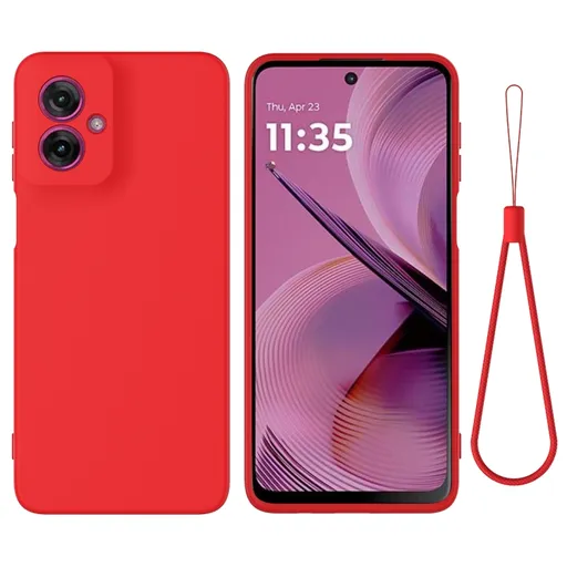 RUBBER Ochranný obal pre Motorola Moto G55 5G červený