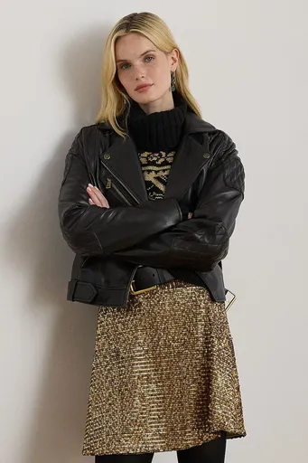 Kožená bunda Lauren Ralph Lauren