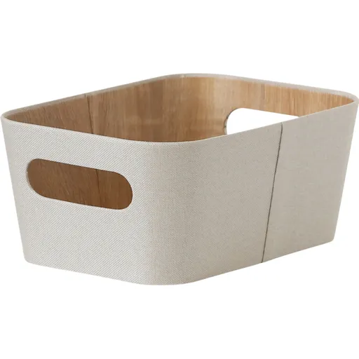 Kitchisimo Set 2 úložných košíkov 26 × 18 × 11 cm, krémová, S