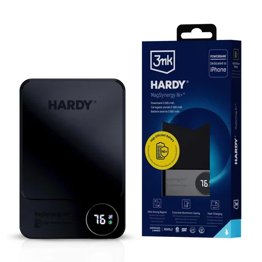 3mk HARDY MagSynergy Ni+ 5, 000mAh 22.5W USB 1C1L Black pre Universal
