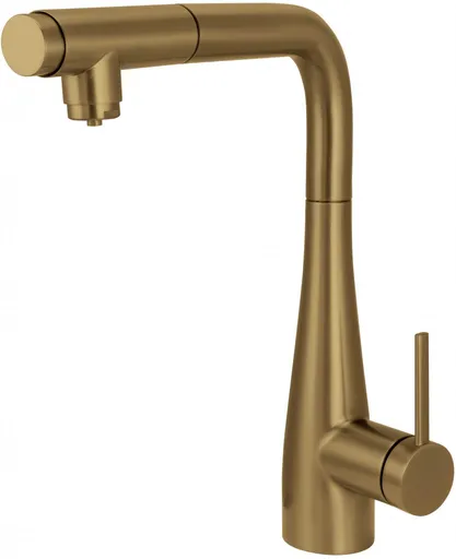 DEANTE - Eridan kartáčovaný bronz kuchynská batéria, s pripojením vodného filtra, s vyťahovacou hubicou BRE_C75M