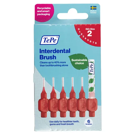 TEPE Original Medzizubné kefky červené 0,5 mm v krabičke 6 kusov