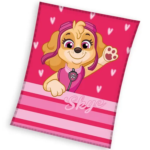 Detská deka Carbotex Paw Patrol Skye the Pilot,110 x 140 cm