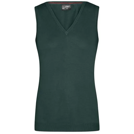 James & Nicholson (Daiber) Dámsky sveter bez rukávov JN656 - Lesná zelená | XS