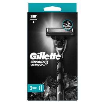 Gillette Holiaci strojček Mach3 Charcoal + 2 hlavice