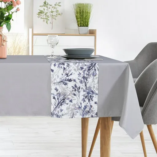 ArtFir Sada obrusov ANITA 3 | svetlosivá/biela 140 x 260 cm a 33 x 260 cm