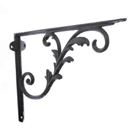 Liatinová konzola pod poličku Mensola čierna, 20 x 27 cm