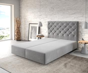Boxspring posteľ Dream-Great 140x200 cm mikrovlákno sivá