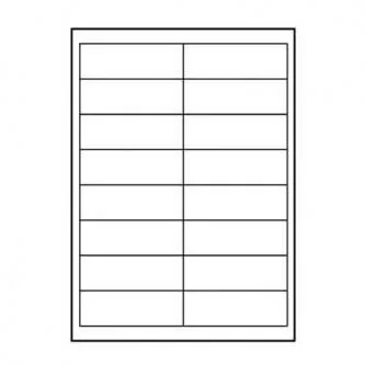 Logo etikety 99.1mm x 34mm, A4, matné, biele, 16 etikiet, 140g/m2, balené po 25 ks, pre inkoustové a laserové tlačiarne