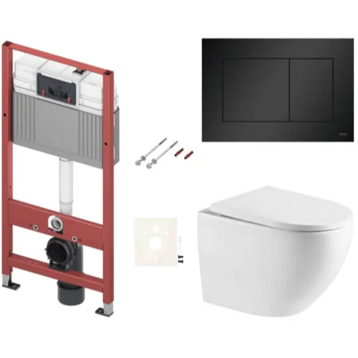 Závesný wc set do ľahkých stien / predstenová SAT SIKOTSTOR67414