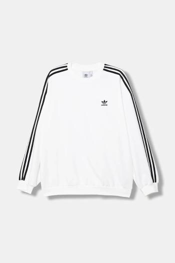 Mikina adidas Originals Oversize Crew biela farba, s nášivkou, JY1404