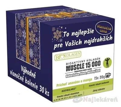 asp BIOAKTÍVNY KOLAGÉN MUSCLE Vianoce nápoj v prášku 30 x 20 g