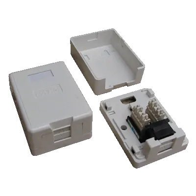 DATACOM UTP 1xRJ45 zásuvka CAT6 na omietku (protiprachová)