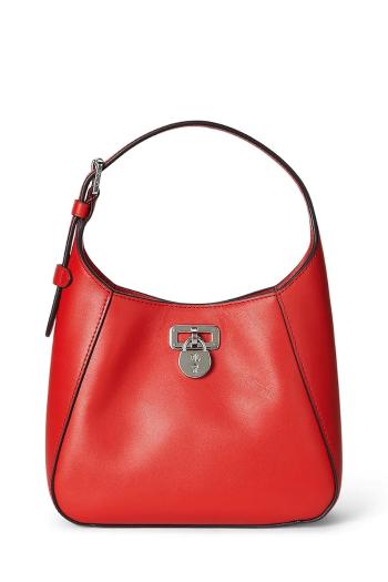 Kožená kabelka Lauren Ralph Lauren oranžová farba, 431966750