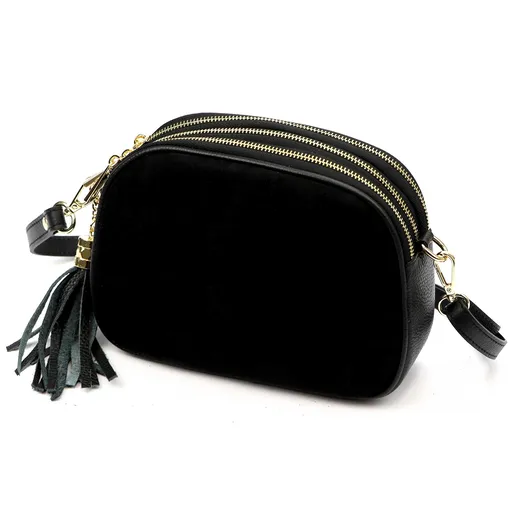 Malá dámska kožená taška z prírodnej brúsenej kože Luka 26-035