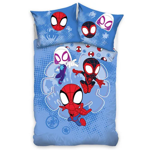 Carbotex Detské bavlnené obliečky Spidey Malí Hrdinovia, 140 x 200 cm, 70 x 90 cm