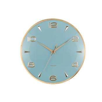 Dizajnové nástenné hodiny Karlsson 6017BLsvetlomodré, priemer 40 cm
