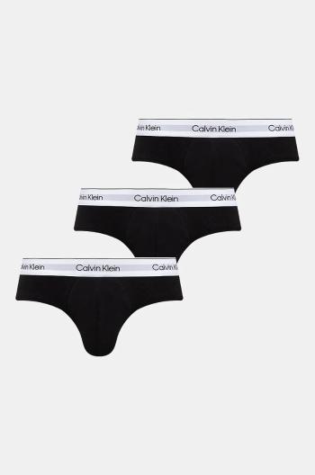 Slipy Calvin Klein Underwear 3-pak pánske, čierna farba, 000NB3962A