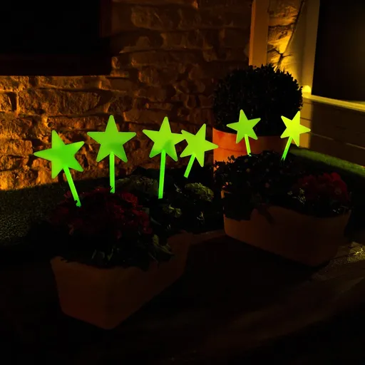 RUCO Svítící hvězdy, fosforeskující zápichy, 6 ks