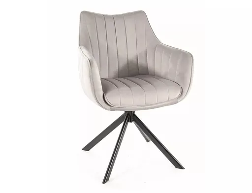 Signal Stolička AZALIA VELVET | svetlosivá