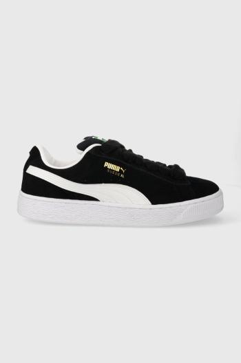 Kožené tenisky Puma Suede XL čierna farba,395205