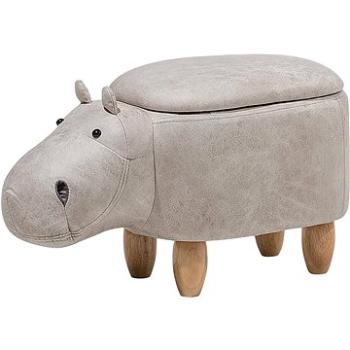 Svetlosivá BELIANI hrošík HIPPO (beliani_121852)