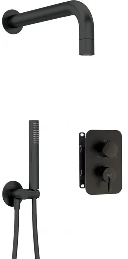 DEANTE DEANTE - Therm čierna - Sprchový set pod omietku, s termostatickou BOX BXYZNQSM