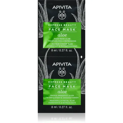 Apivita Express Beauty Moisturizing Face mask Aloe osviežujúca hydratačná maska na tvár 2x8 ml