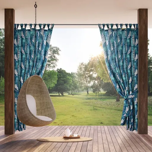 ArtFir Záves na terasu GARDEN 9 PU | tyrkysová/mätová 155 x 200 cm