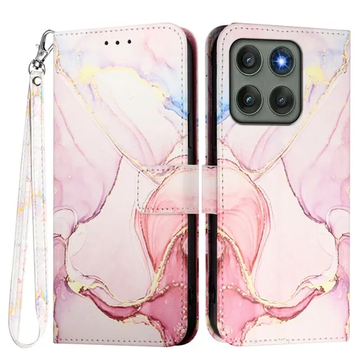 ART MARBLE Peňaženkový kryt pre Motorola Edge 60 Pro ROSE GOLD