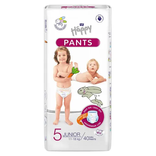 BELLA HAPPY Baby pants nohavičkové plienky Junior 11-18 kg 40 kusov