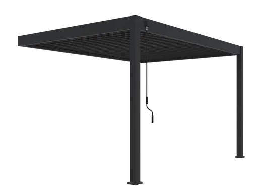ArtRoja Bioklimatická hliníková pergola INTRO PLUS do steny | antracit 4 x 3 m