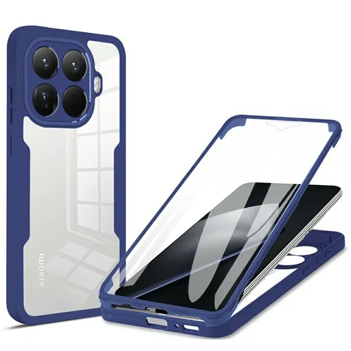 DUAL Obojstranný obal s fóliou Xiaomi 15T Pro modrý