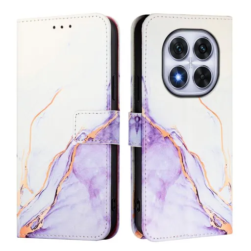 ART MARBLE Peňaženkový kryt pre Xiaomi Redmi Note 14 Pro PURPLE