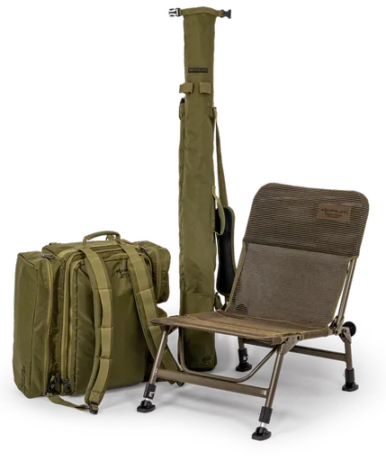 Korum kreslo + batoh + puzdro na prúty progress roving kit