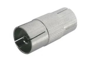 Spojka anténna 2x zdierka kov