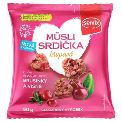 SEMIX Srdiečka s brusnicami a višňami 50 g