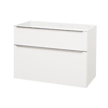 MEREO - Mailo, kúpeľňová skrinka 101 cm, biela, chróm madlo CN512S