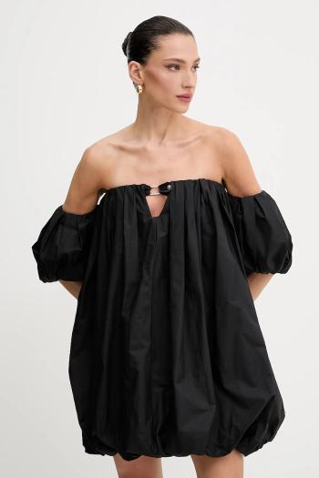 Bavlnené šaty Pinko čierna farba, mini, oversize, 105211 A2LD